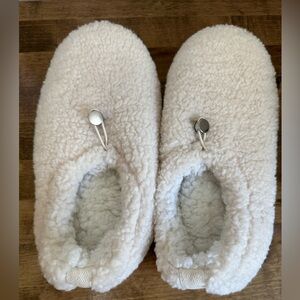 Target Cream Fuzzy Women's Slippers